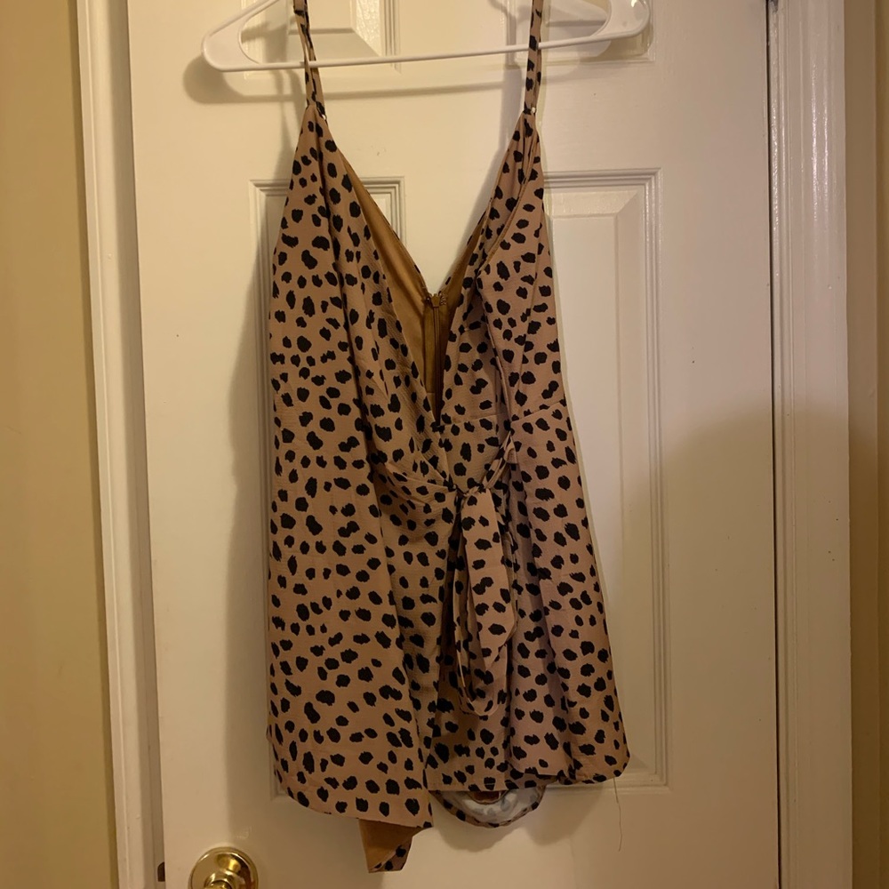 Cheetah print romper